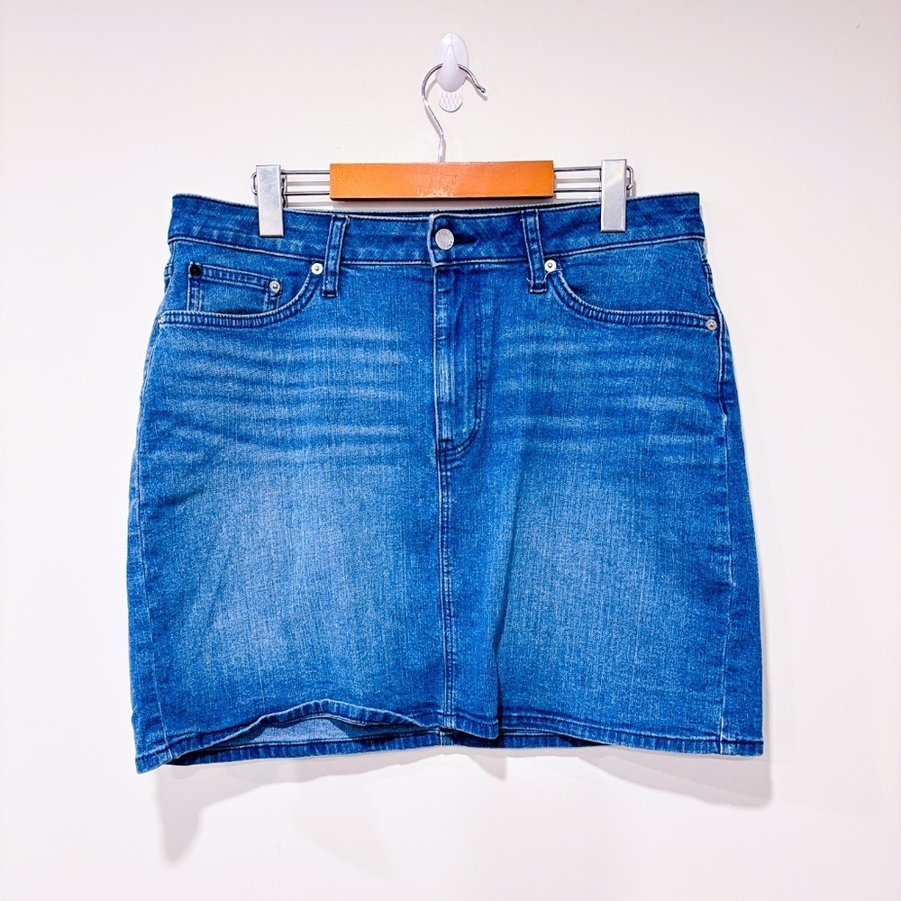 CALVIN‎ KLEIN Light blue denim skirt